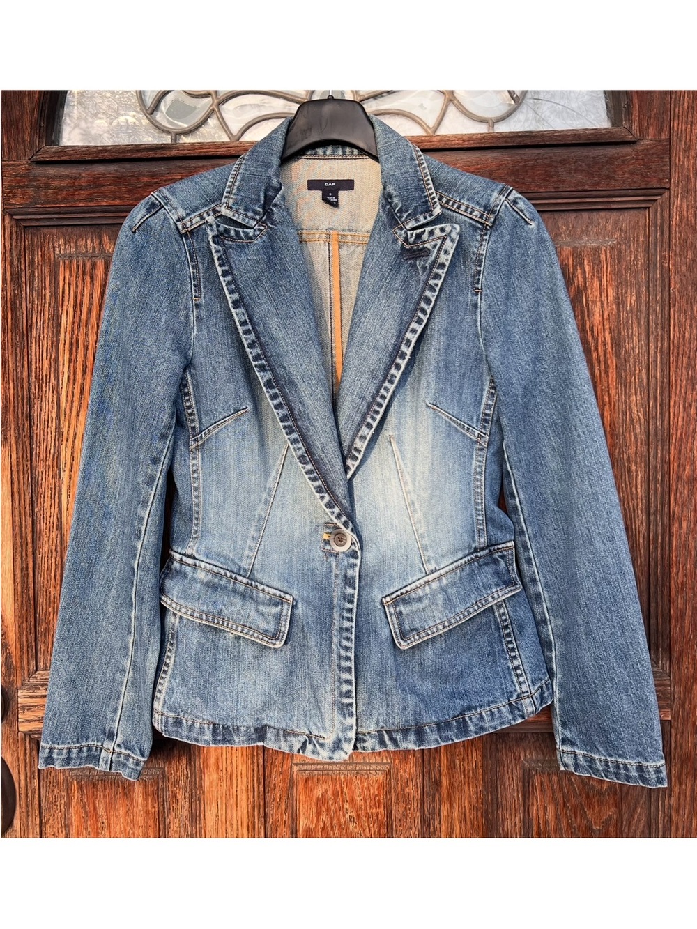 VINTAGE 90’s GAP Light Blue Denim Blazer Jacket